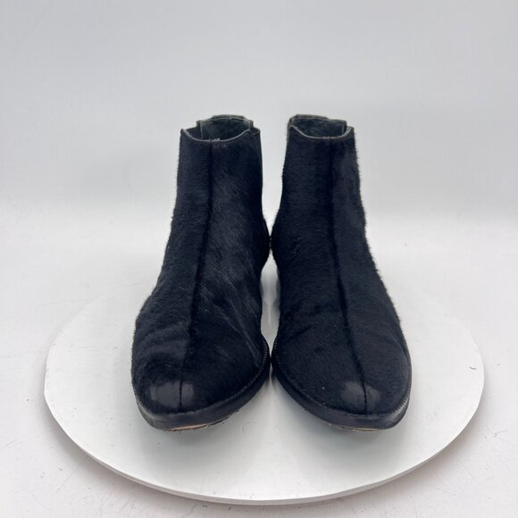 Adiev Paris Women Size 8 Black Suede Pull On Side Elastic Ankle Chelsea Boot - Picture 2 of 16